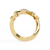 Gold Marquise & Multi-Diamond Five-Row Statement Ring