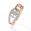 Rose Gold Oval Cut Diamond Swirl Constellation Ring