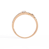 Rose Gold Oval Cut Diamond Swirl Constellation Ring