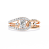 Rose Gold Oval Cut Diamond Swirl Constellation Ring