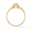 Gold Oval Cut Diamond Partial Halo Engagement Ring