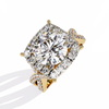 Gold Round Brilliant Diamond Grand Halo Engagement Ring