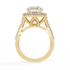 Gold Round Brilliant Diamond Grand Halo Engagement Ring