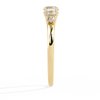 Yellow Gold Oval & Baguette Five-Stone Diamond Engagement Ring