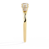 Gold Oval & Baguette Five-Stone Diamond Engagement Ring
