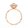 Rose Gold Marquise Diamond Sunburst Halo Infinity Band Ring