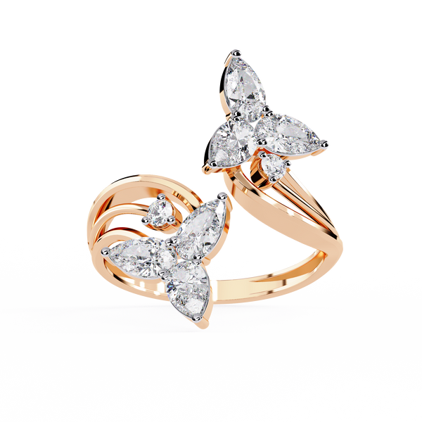 Butterfly Kiss Natural Diamond Ring