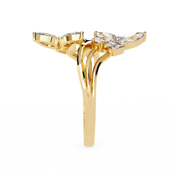 Butterfly Kiss Natural Diamond Ring