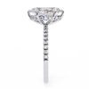 White Gold Marquise Diamond Solitaire Pavé Engagement Ring