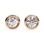 Elegant Round Natural Diamond Stud Earrings