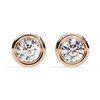 Elegant Round Natural Diamond Stud Earrings