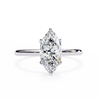 White Gold Marquise Diamond Solitaire Engagement Ring