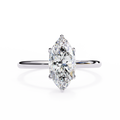 White Gold Marquise Diamond Solitaire Engagement Ring