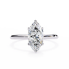 White Gold Marquise Diamond Solitaire Engagement Ring