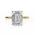 Yellow Gold Emerald Cut Solitaire Diamond Engagement Ring