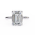 White Gold Emerald-Cut Diamond Solitaire Engagement Ring