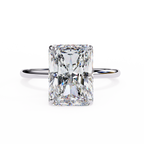 White Gold Radiant-Cut Diamond Solitaire Engagement Ring