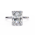 White Gold Radiant-Cut Diamond Solitaire Engagement Ring