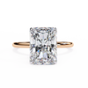 Rose Gold Radiant Cut Solitaire Diamond Engagement Ring