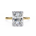 Yellow Gold Radiant Cut Solitaire Diamond Engagement Ring