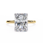Yellow Gold Radiant Cut Solitaire Diamond Engagement Ring