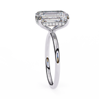 White Gold Emerald-Cut Diamond Solitaire Engagement Ring