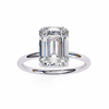 White Gold Emerald-Cut Diamond Solitaire Engagement Ring