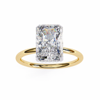 Yellow Gold Radiant Cut Solitaire Diamond Engagement Ring