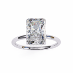 White Gold Radiant-Cut Diamond Solitaire Engagement Ring