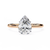 Rose Gold Pear Cut Solitaire Diamond Engagement Ring