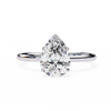 White Gold Pear Diamond Solitaire Engagement Ring