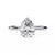 White Gold Pear Diamond Solitaire Engagement Ring