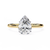 Yellow Gold Pear Cut Solitaire Diamond Engagement Ring