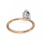 Rose Gold Pear Cut Solitaire Diamond Engagement Ring