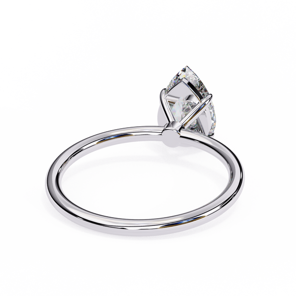 White Gold Pear Diamond Solitaire Engagement Ring