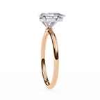 Rose Gold Pear Cut Solitaire Diamond Engagement Ring