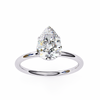 White Gold Pear Diamond Solitaire Engagement Ring
