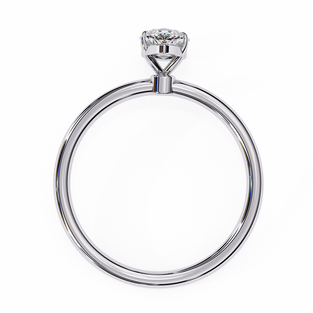 White Gold Marquise Diamond Solitaire Engagement Ring