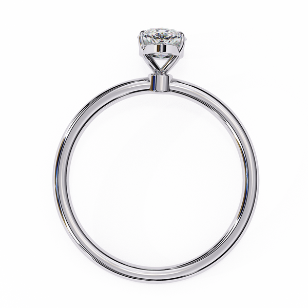 White Gold Marquise Diamond Solitaire Engagement Ring