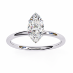 White Gold Marquise Diamond Solitaire Engagement Ring