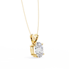 Yellow Gold Oval Diamond Solitaire Pendant