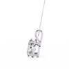 White Gold Vertical Oval Solitaire Split Bail Pendant