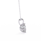 White Gold Round Brilliant Double-Claw Split Bail Pendant