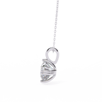 White Gold Round Brilliant Double-Claw Split Bail Pendant