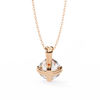 Rose Gold Double-Prong Round Diamond Solitaire Pendant