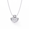 White Gold Round Brilliant Double-Claw Split Bail Pendant