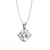 White Gold Round Brilliant Double-Claw Split Bail Pendant