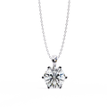 White Gold Six-Prong Round Brilliant Crown Pendant