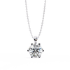 White Gold Six-Prong Round Brilliant Crown Pendant