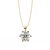 Yellow Gold Six-Prong Round Diamond Solitaire Pendant